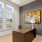 an office with a table and lamp